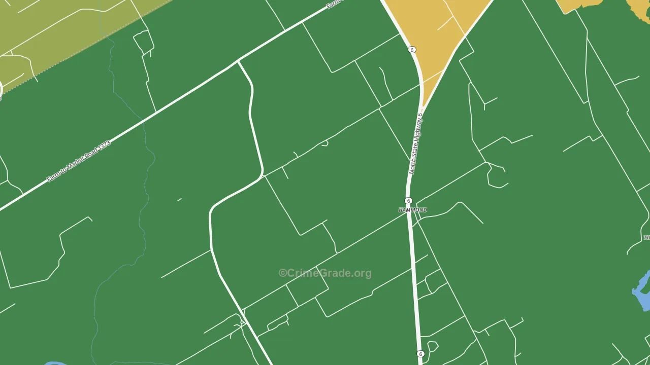Hammond, TX Map of Vandalism Rates