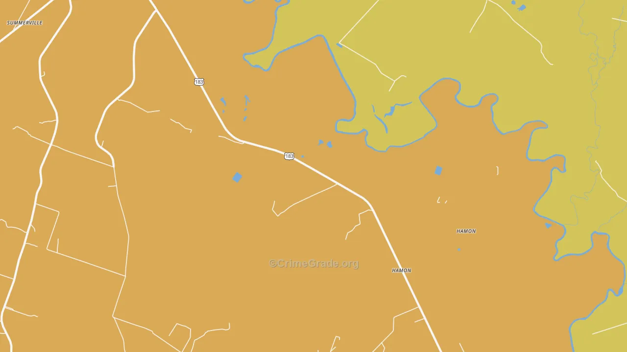 Hamon, TX Map of Vandalism Rates