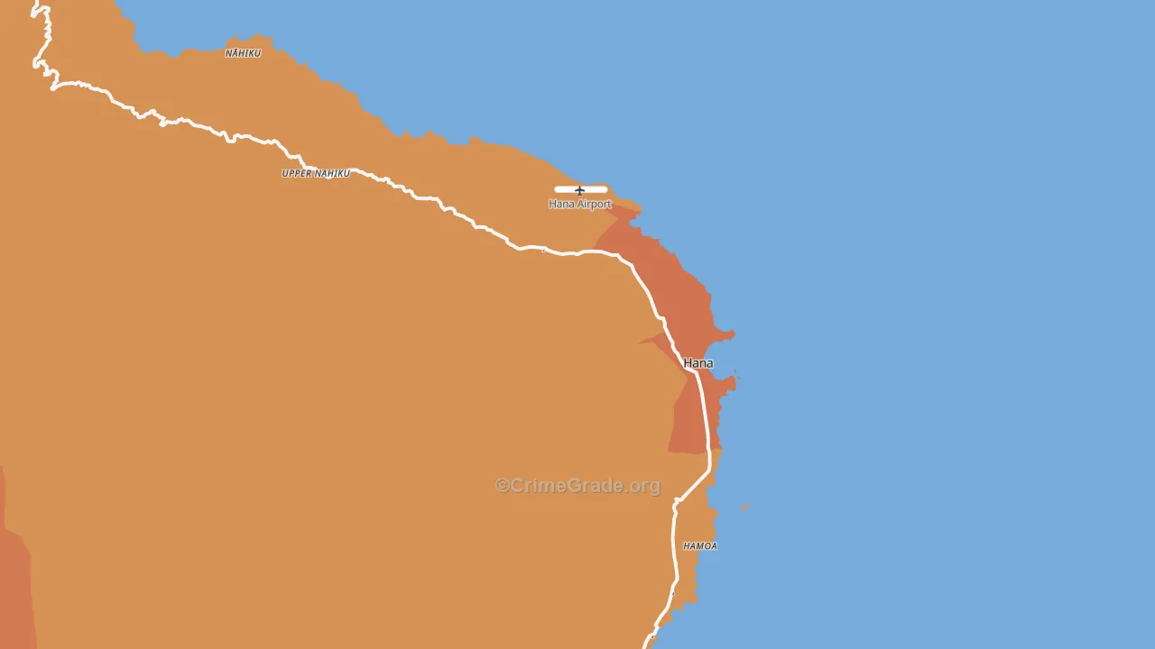 Hana, HI Map of Vandalism Rates
