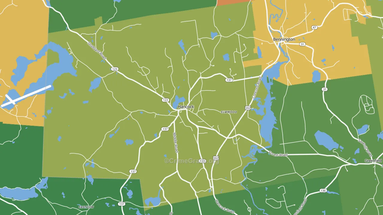 Hancock, NH Map of Vandalism Rates