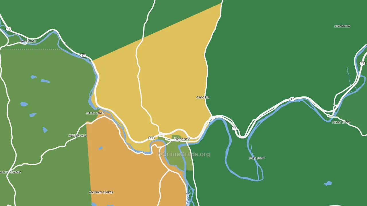 Hancock, NY Map of Vandalism Rates