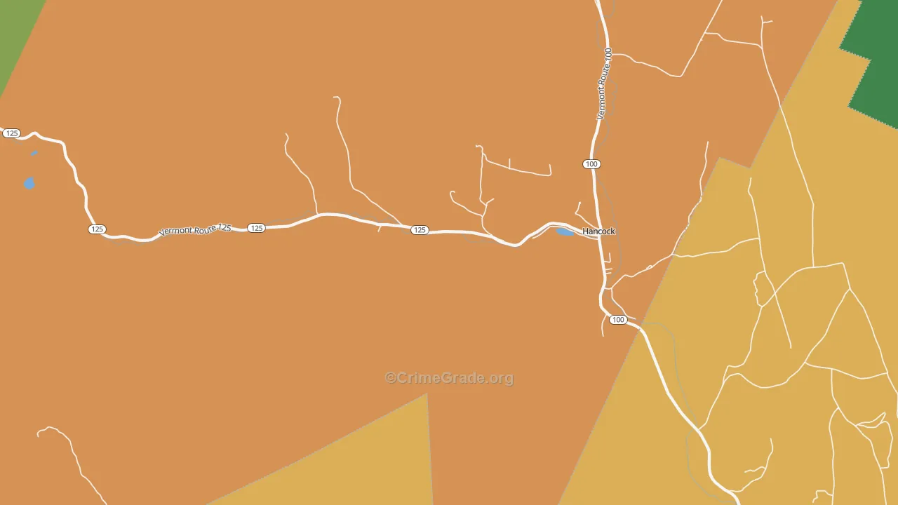 Hancock, VT Map of Vandalism Rates