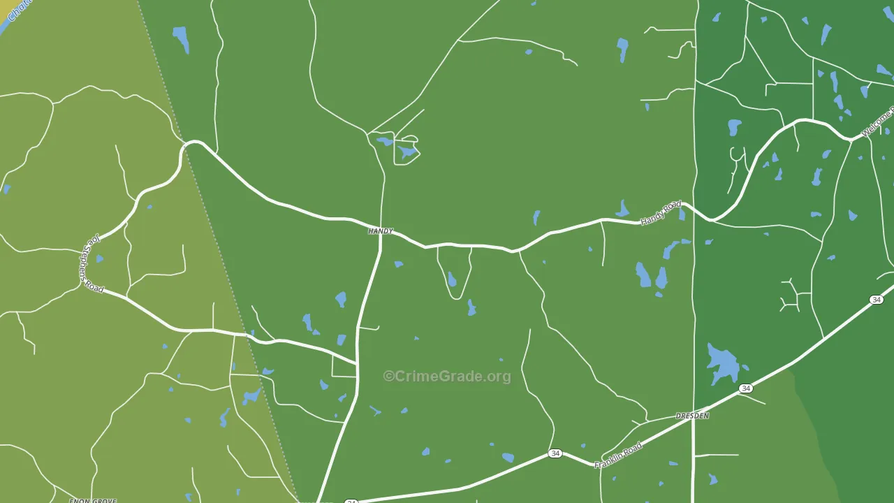 Handy, GA Map of Vandalism Rates