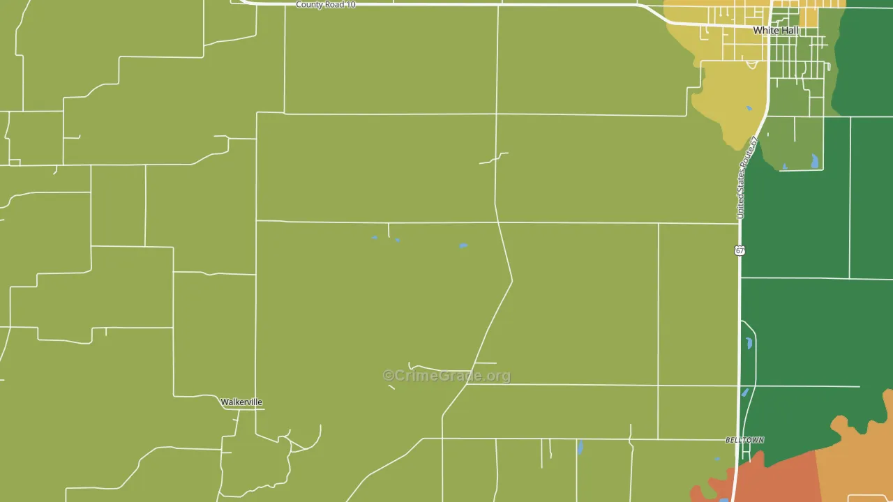 Hanks Station, IL Map of Vandalism Rates