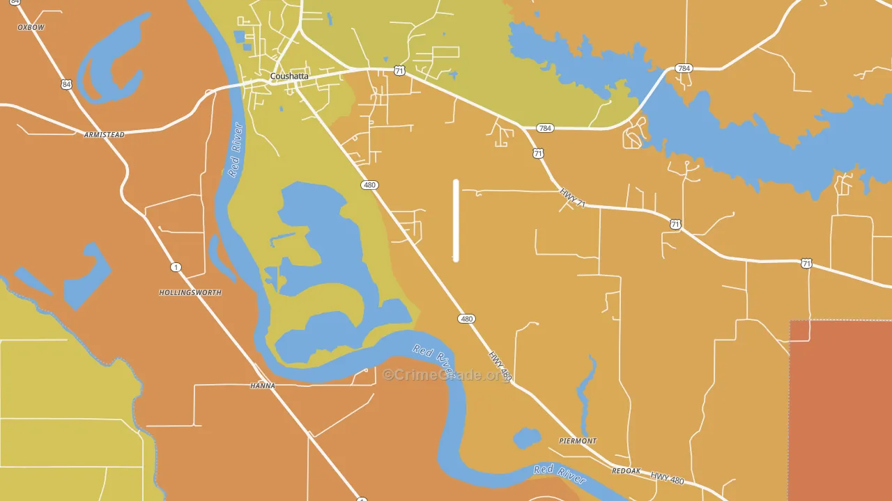 Hanna, LA Map of Vandalism Rates