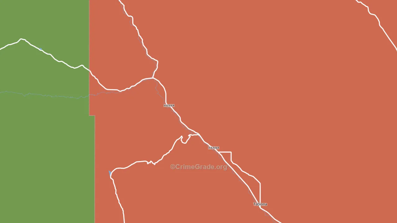 Hanna, UT Map of Vandalism Rates