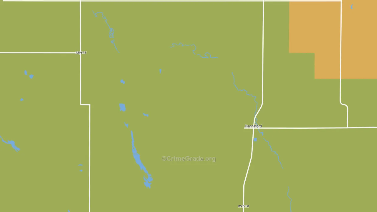 Hannaford, ND Map of Vandalism Rates