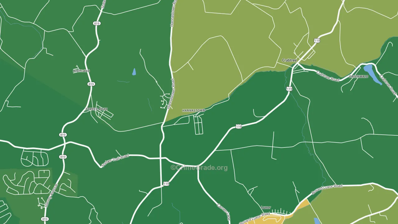 Hannastown, PA Map of Vandalism Rates