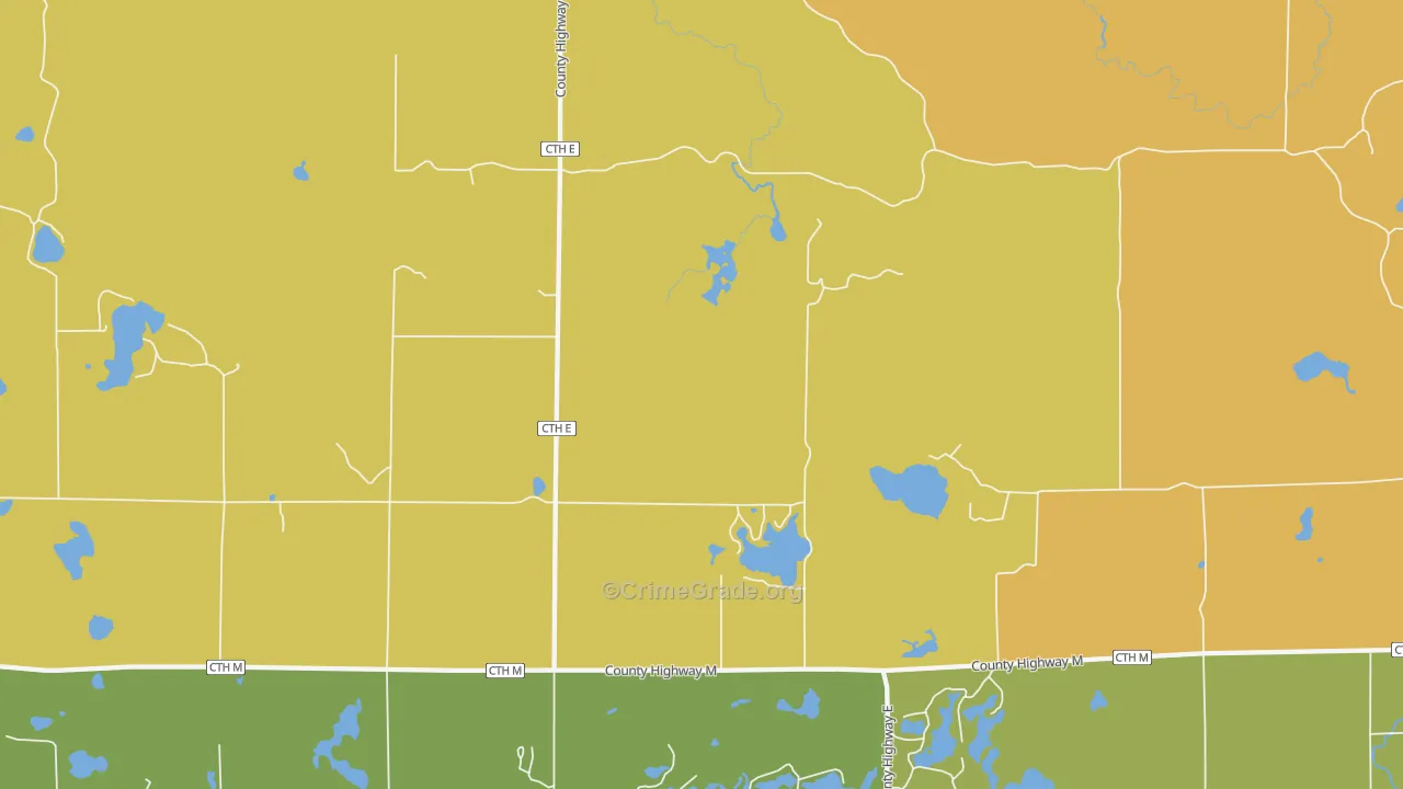 Hannibal, WI Map of Vandalism Rates
