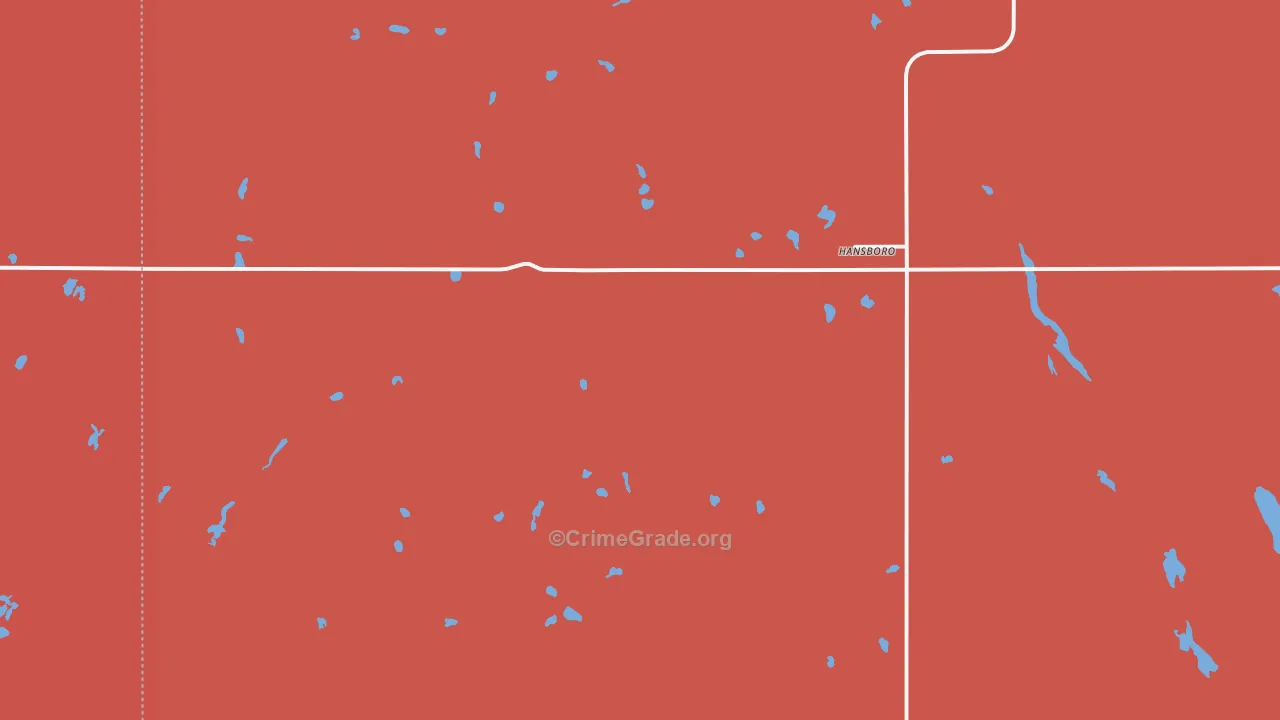 Hansboro, ND Map of Vandalism Rates