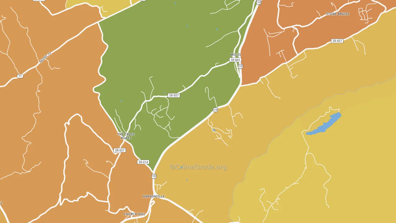 Hansonville, VA Map of Vandalism Rates