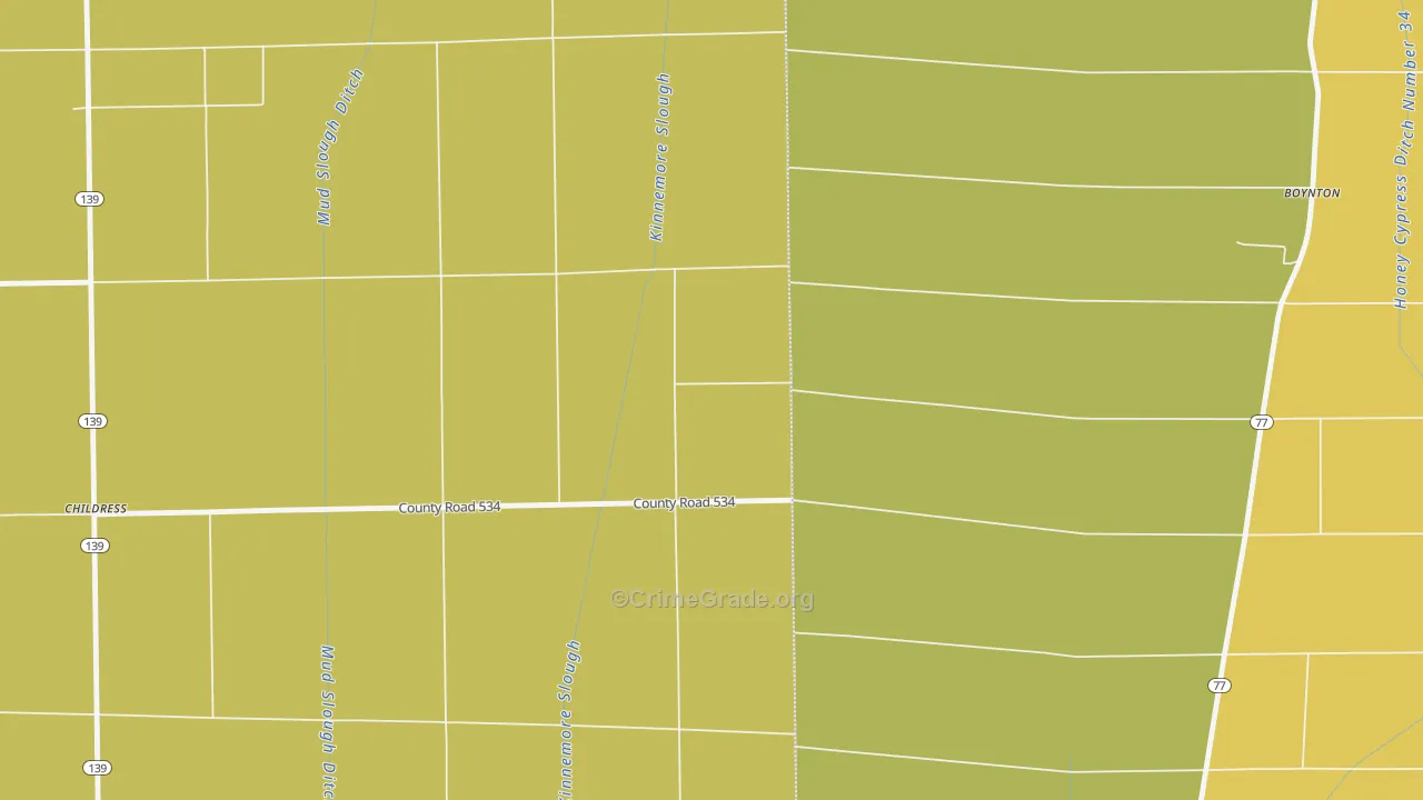Happy Corners, AR Map of Vandalism Rates