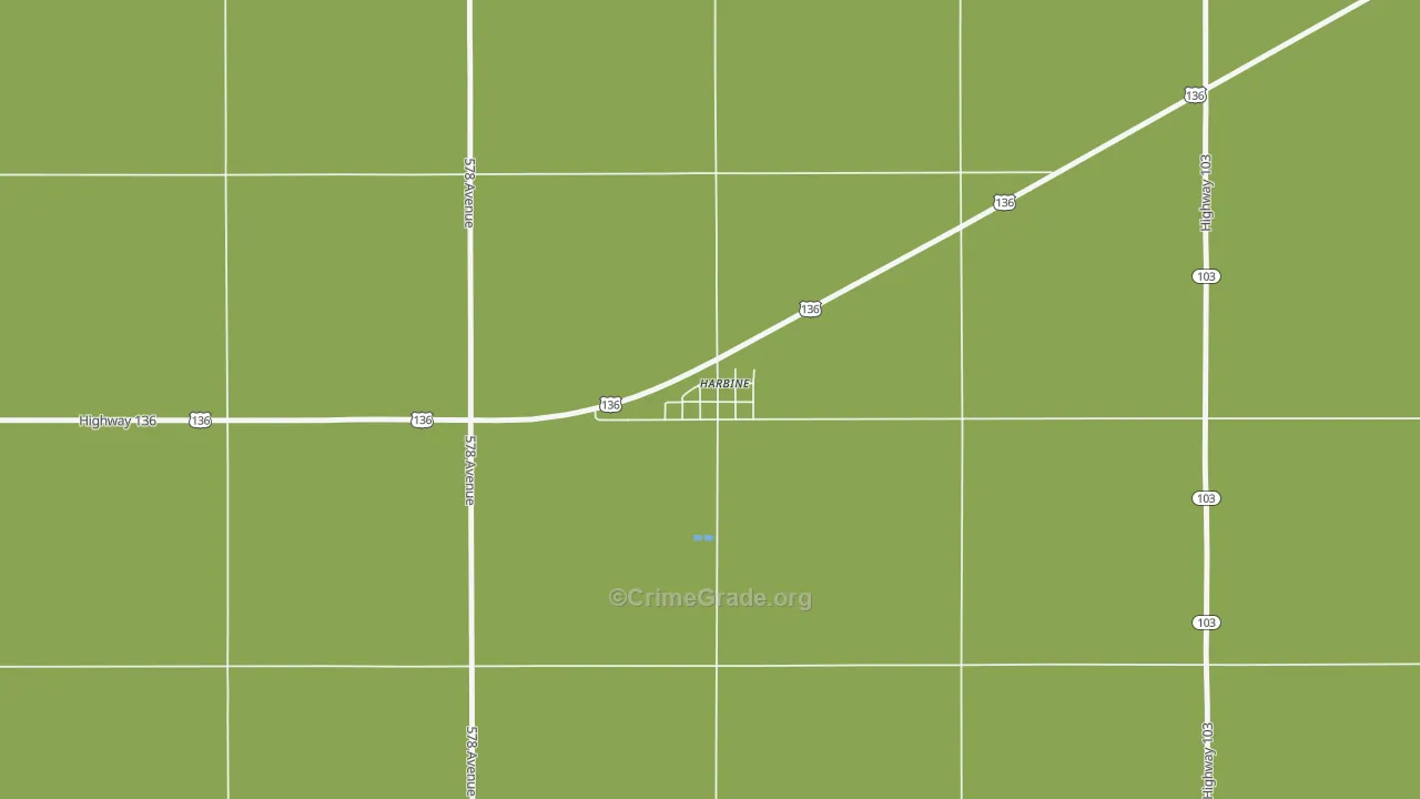 Harbine, NE Map of Vandalism Rates