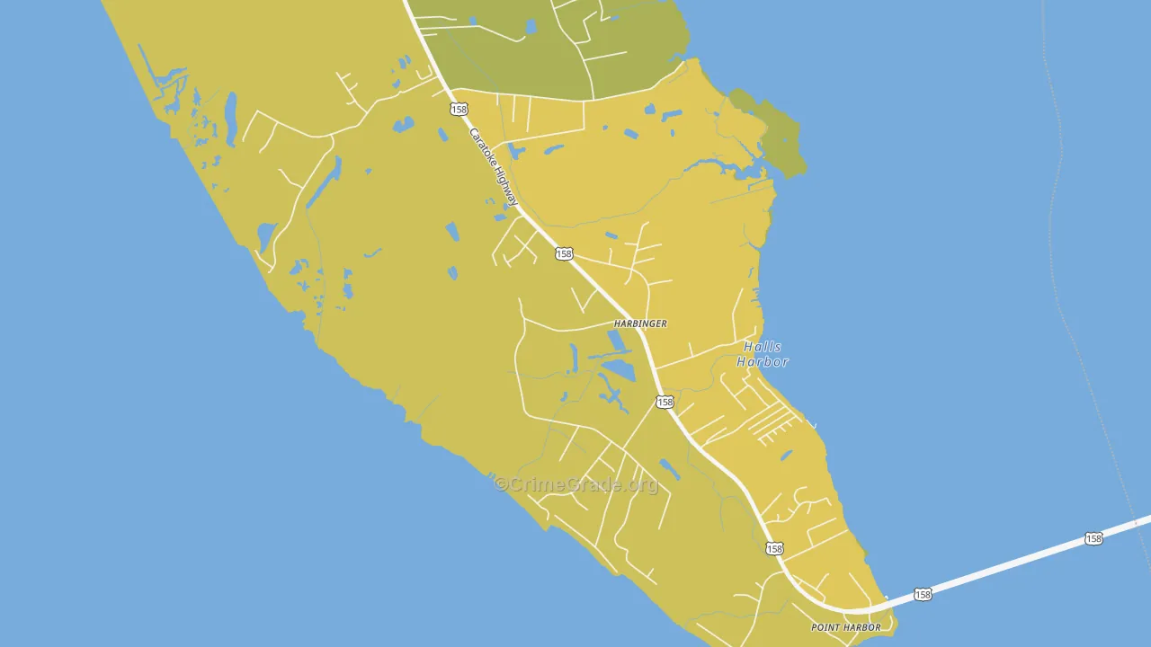 Harbinger, NC Map of Vandalism Rates