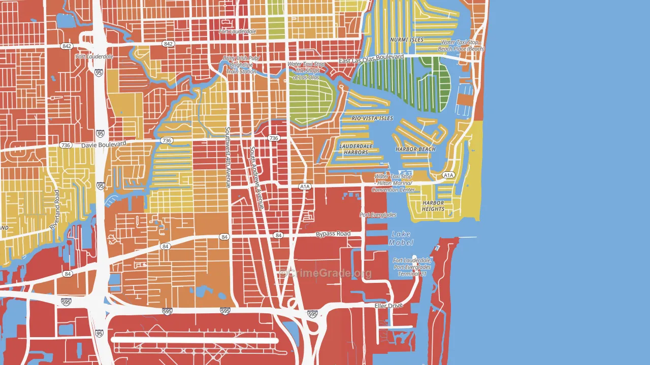 Harbordale, Fort Lauderdale, FL Map of Vandalism Rates