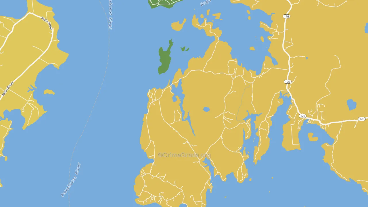 Harborside, ME Map of Vandalism Rates
