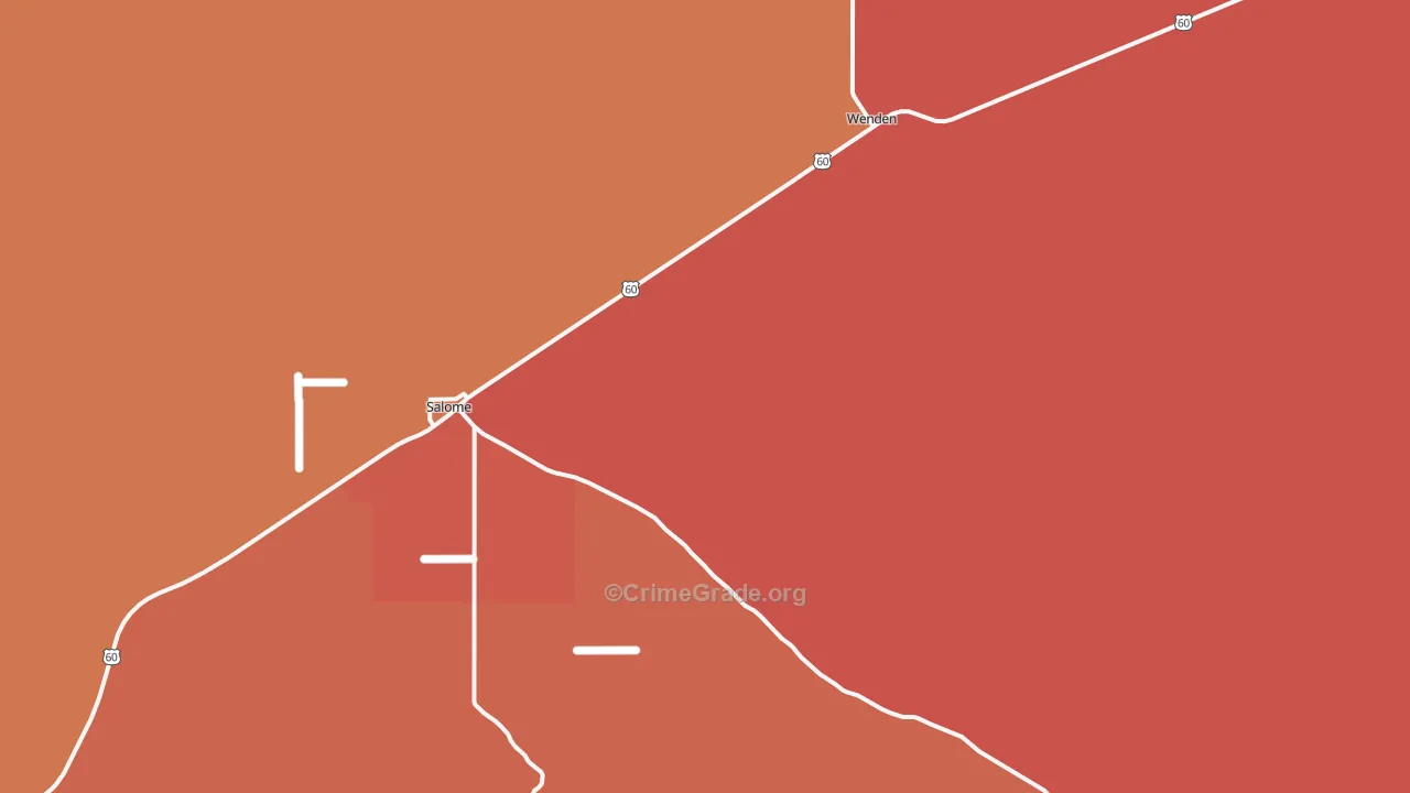 Harcuvar, AZ Map of Vandalism Rates