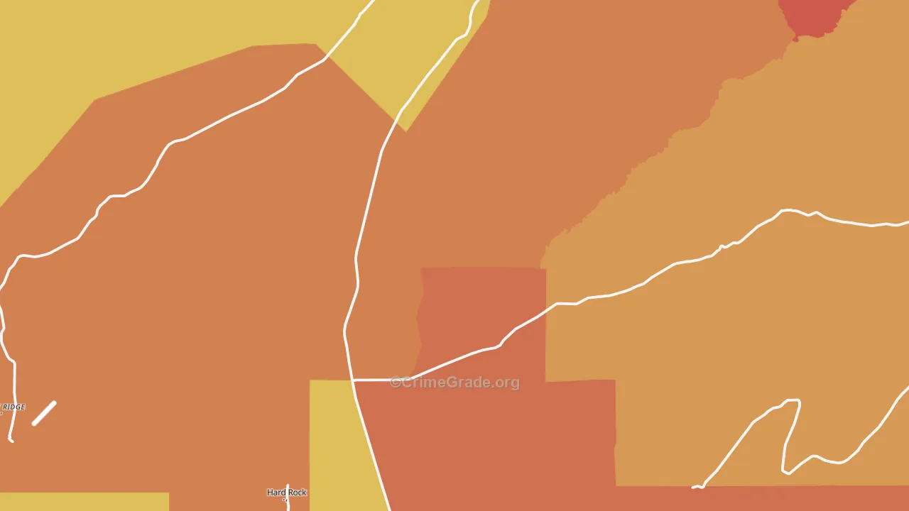 Hard Rocks, AZ Map of Vandalism Rates
