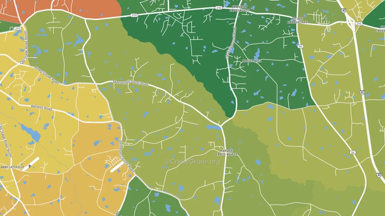 Hardee Cross Roads, NC Map of Vandalism Rates