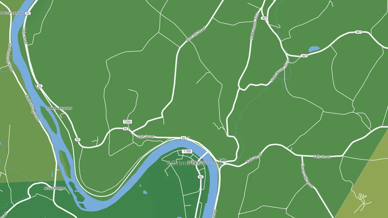 Harding, PA Map of Vandalism Rates