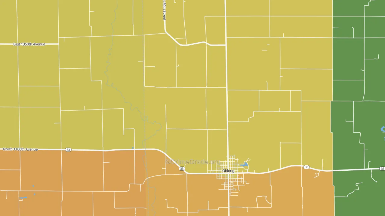 Hardinville, IL Map of Vandalism Rates