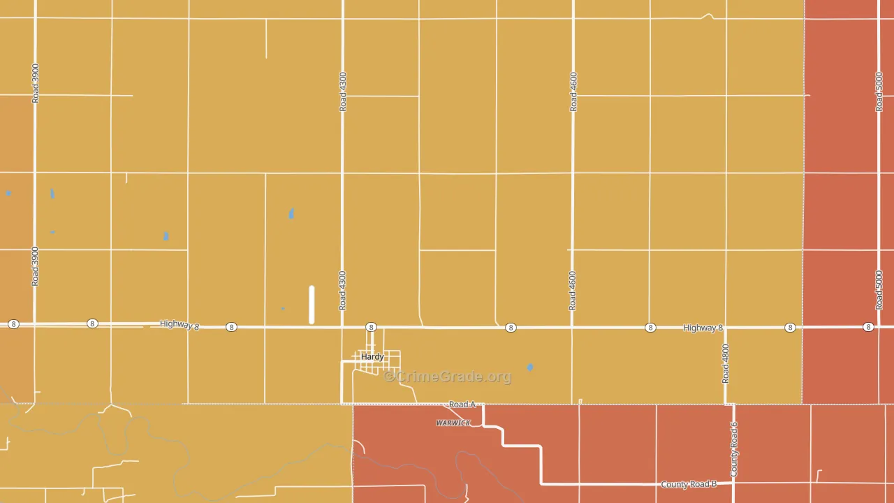 Hardy, NE Map of Vandalism Rates