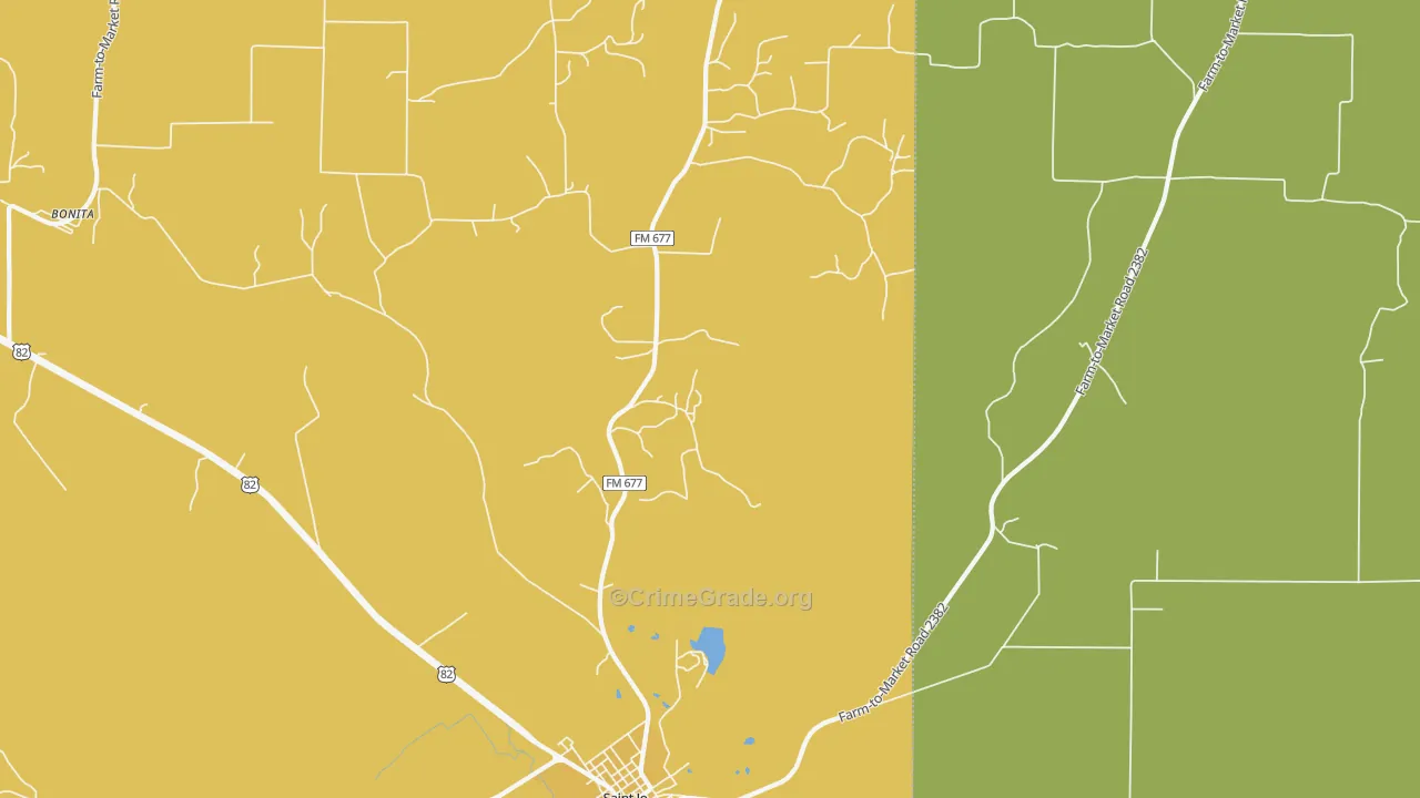 Hardy, TX Map of Vandalism Rates
