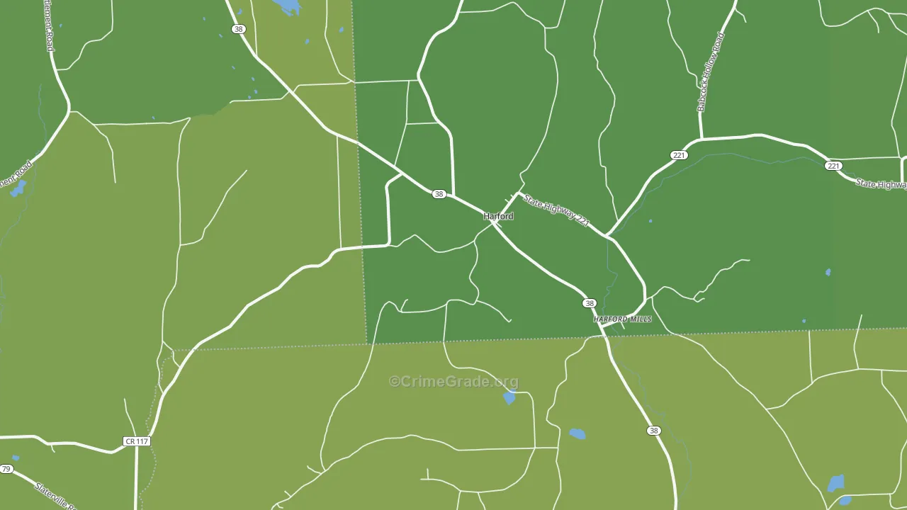 Harford, NY Map of Vandalism Rates