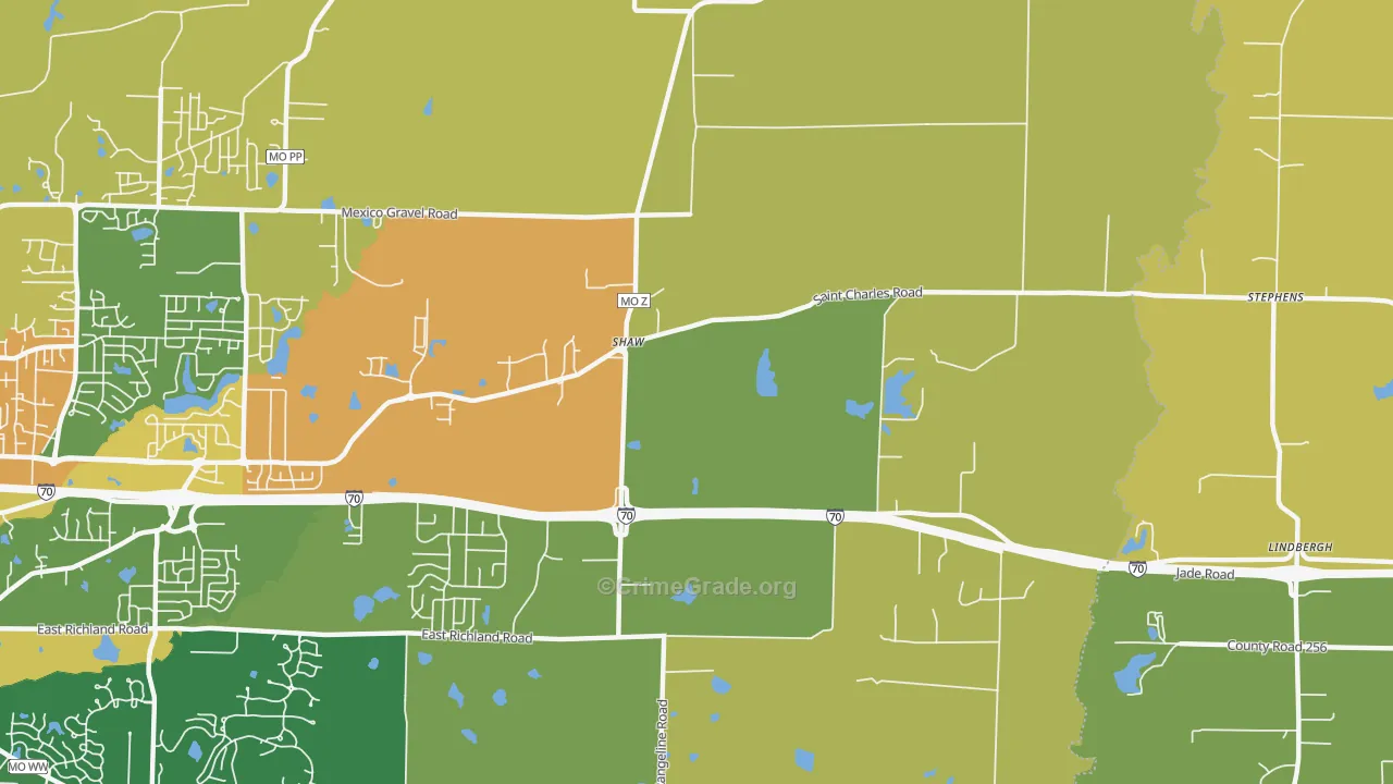 Harg, MO Map of Vandalism Rates