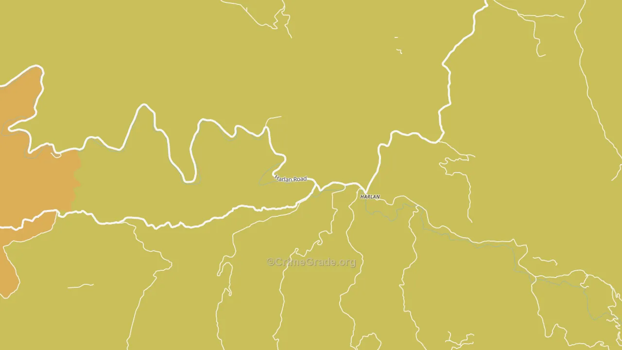Harlan, OR Map of Vandalism Rates