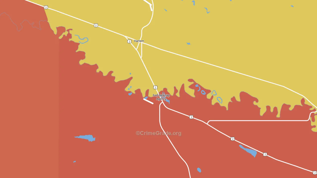 Harlem, MT Map of Vandalism Rates