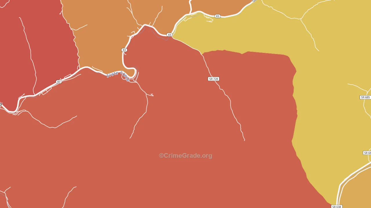 Harman, VA Map of Vandalism Rates