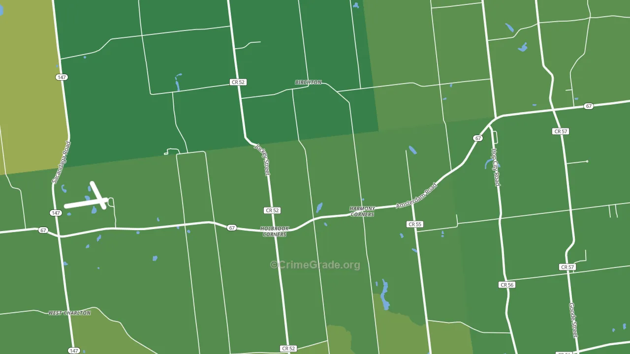 Harmony Corners, NY Map of Vandalism Rates