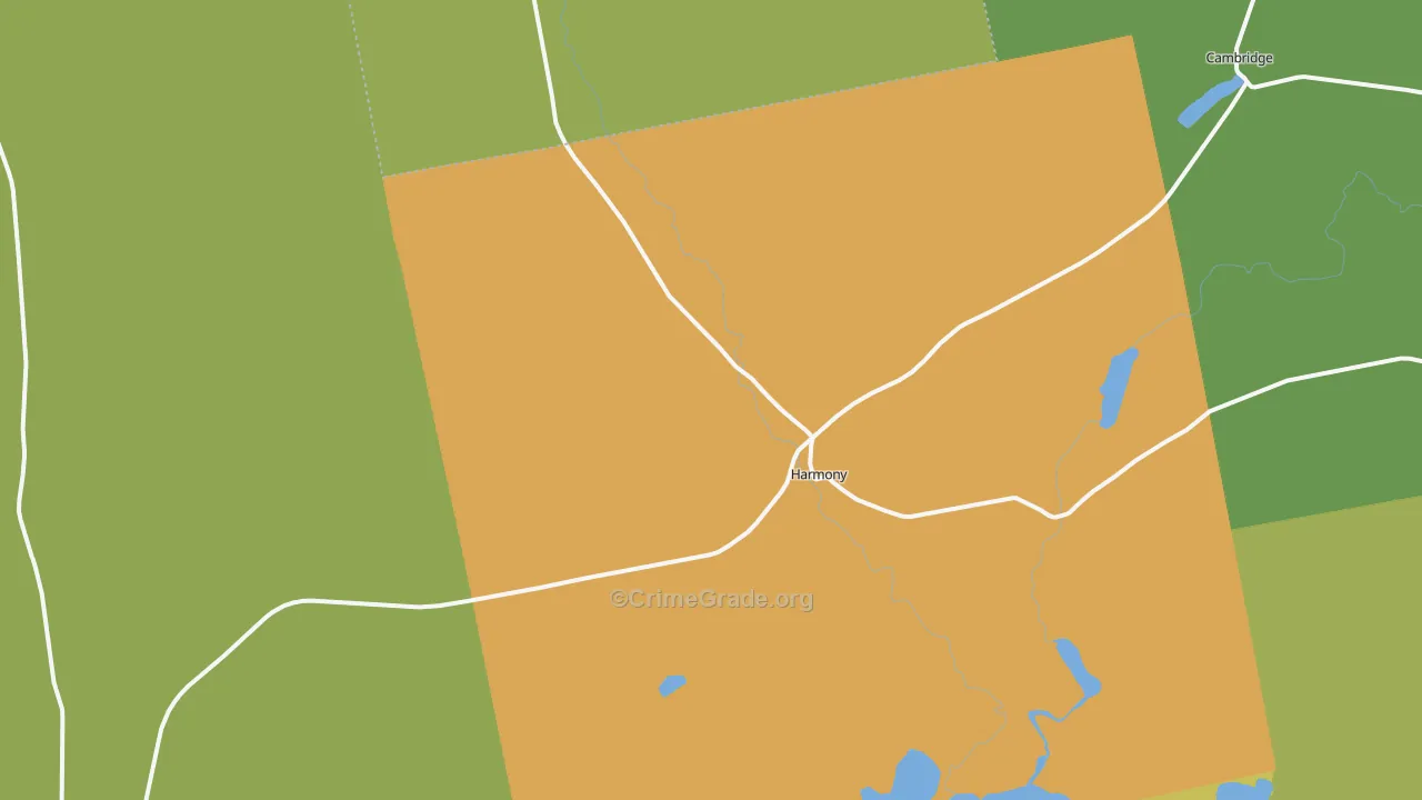 Harmony, ME Map of Vandalism Rates
