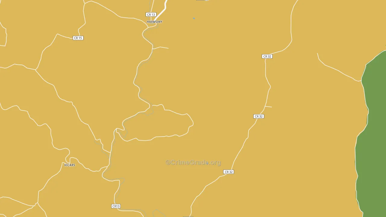 Harmony, WV Map of Vandalism Rates