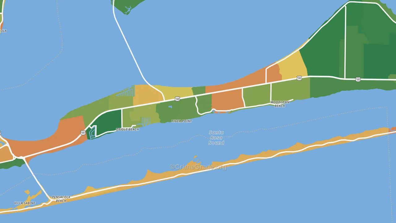 Harold, FL Map of Vandalism Rates
