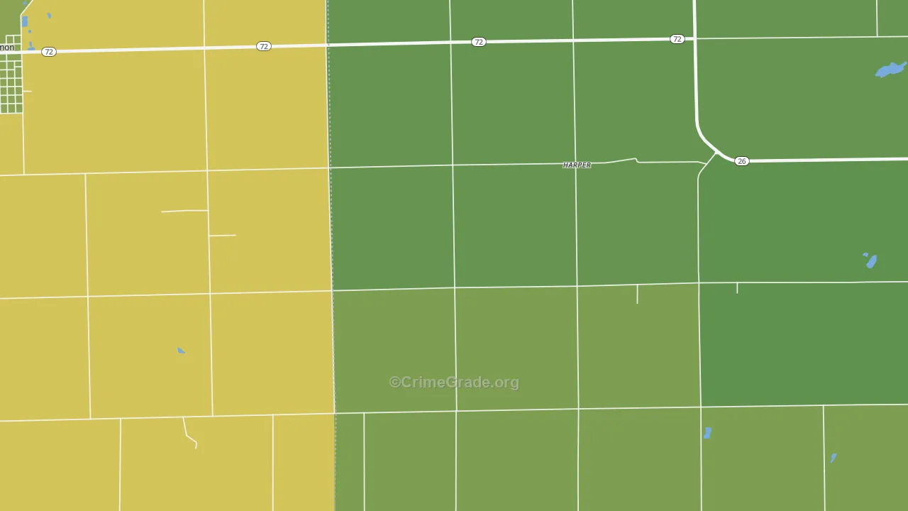 Harper, IL Map of Vandalism Rates
