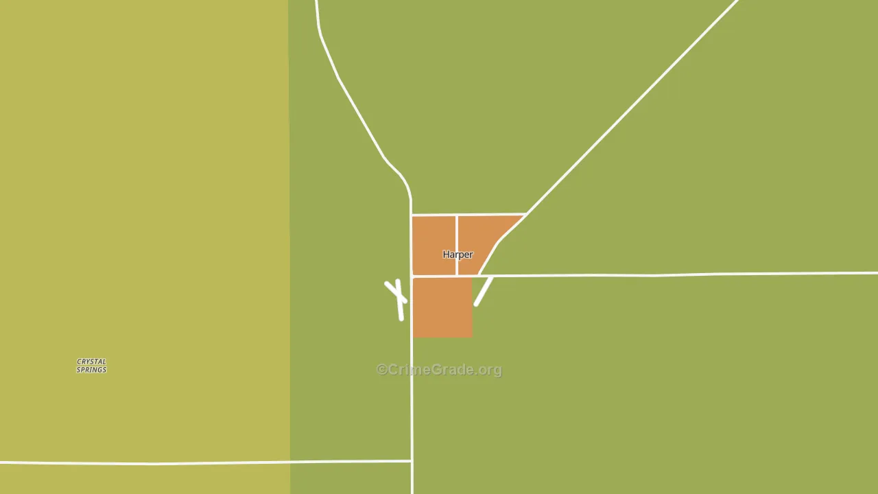 Harper, KS Map of Vandalism Rates