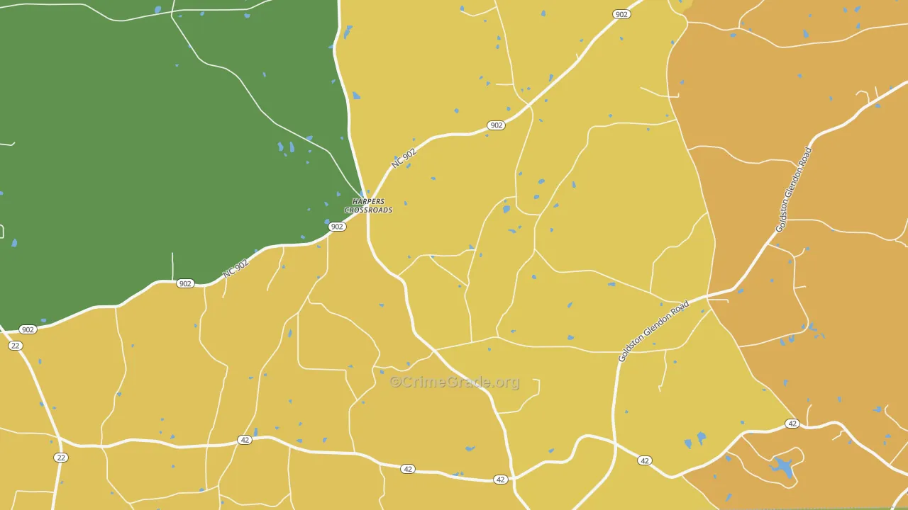 Harpers Crossroads, NC Map of Vandalism Rates