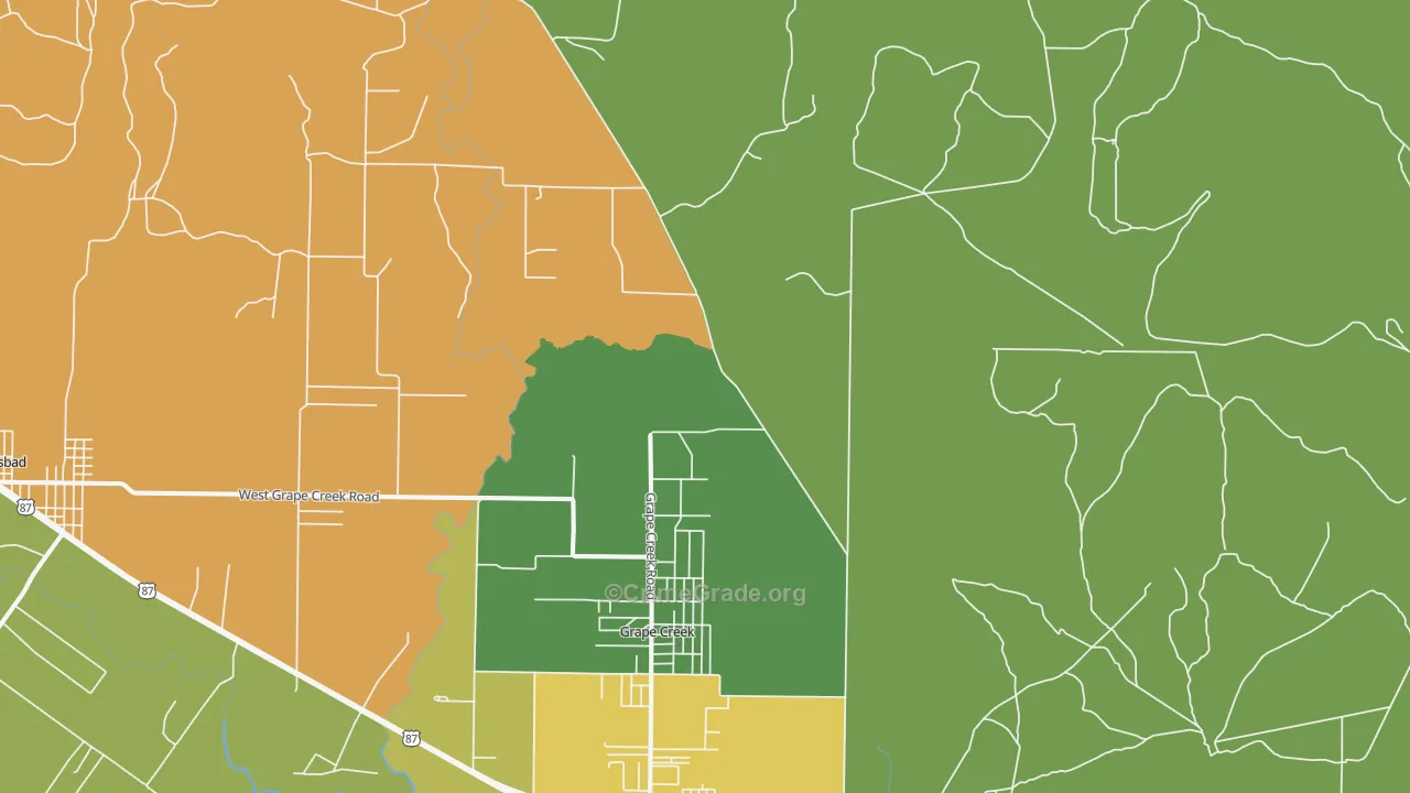 Harriet, TX Map of Vandalism Rates