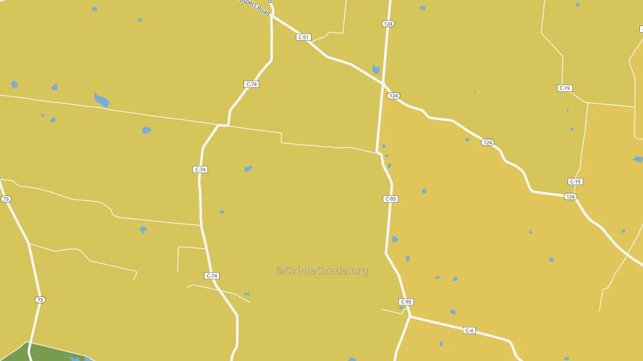 Harriett, OH Map of Vandalism Rates