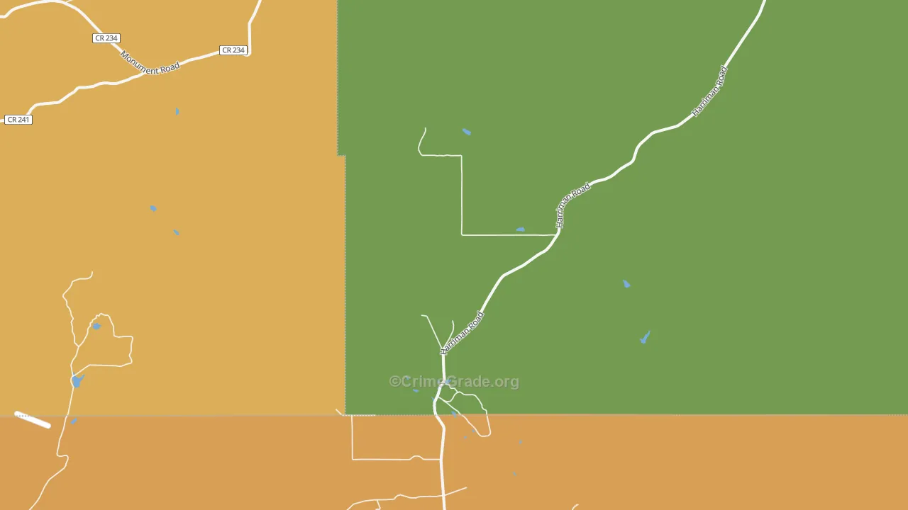 Harriman, WY Map of Vandalism Rates