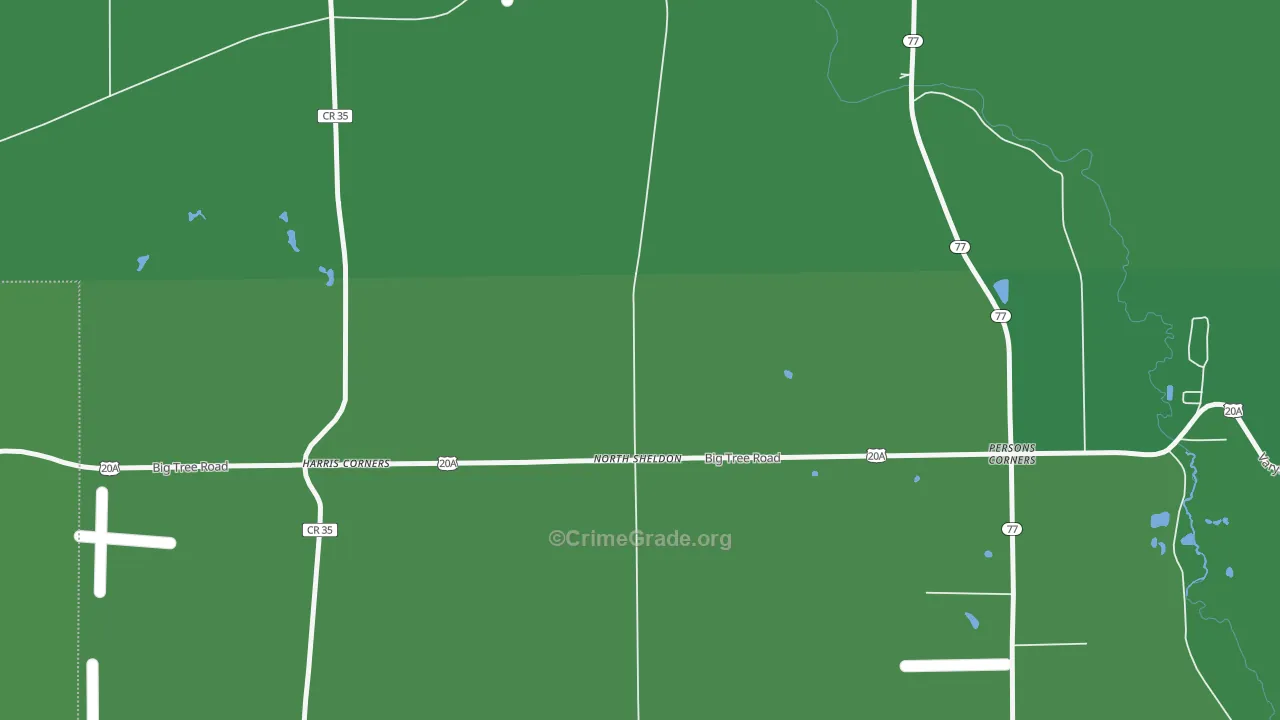 Harris Corners, NY Map of Vandalism Rates