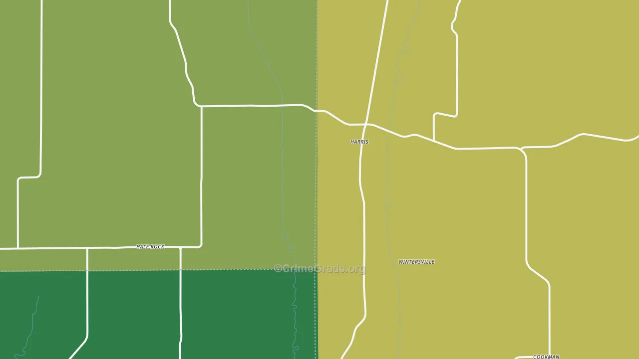 Harris, MO Map of Vandalism Rates