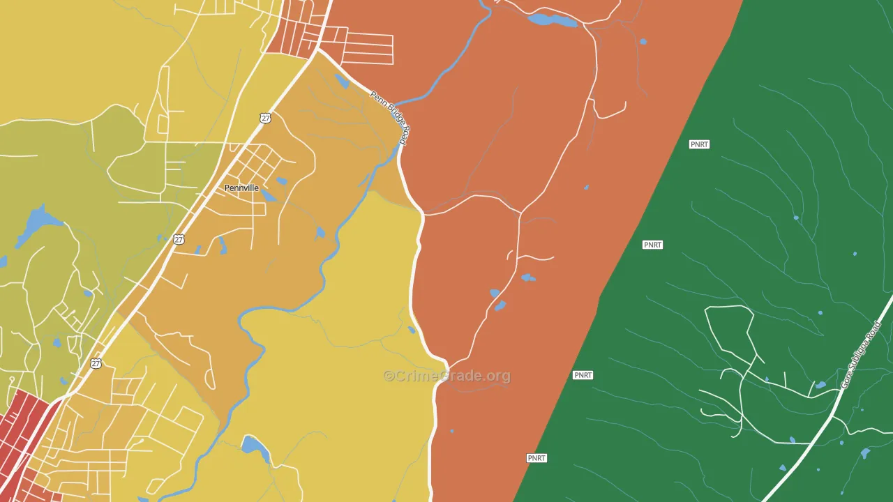 Harrisburg, GA Map of Vandalism Rates