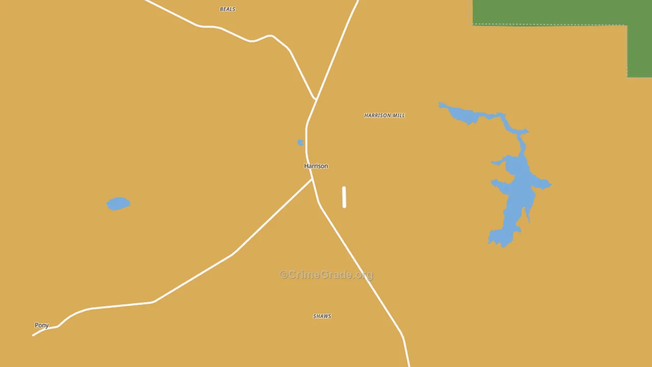 Harrison, MT Map of Vandalism Rates