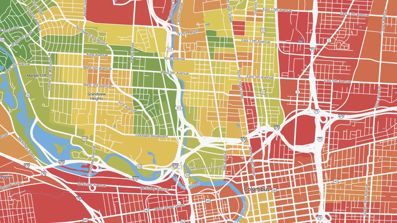 Harrison West, Columbus, OH Map of Vandalism Rates
