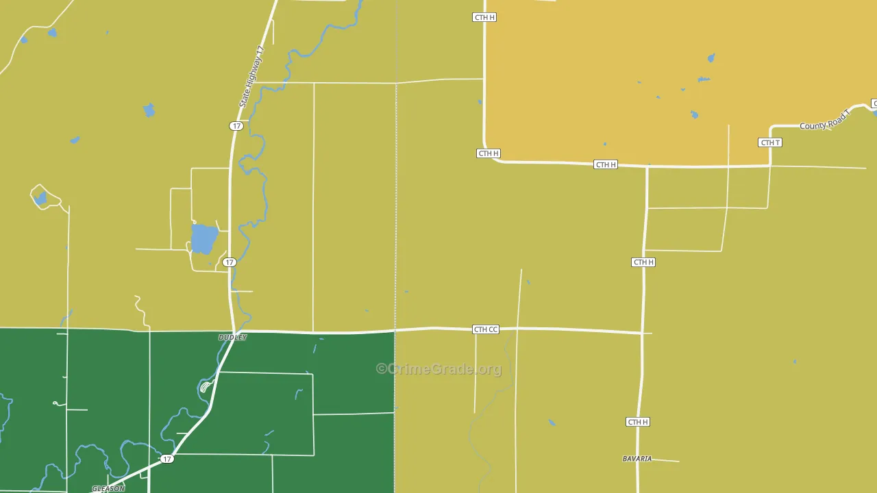 Harrison, WI Map of Vandalism Rates