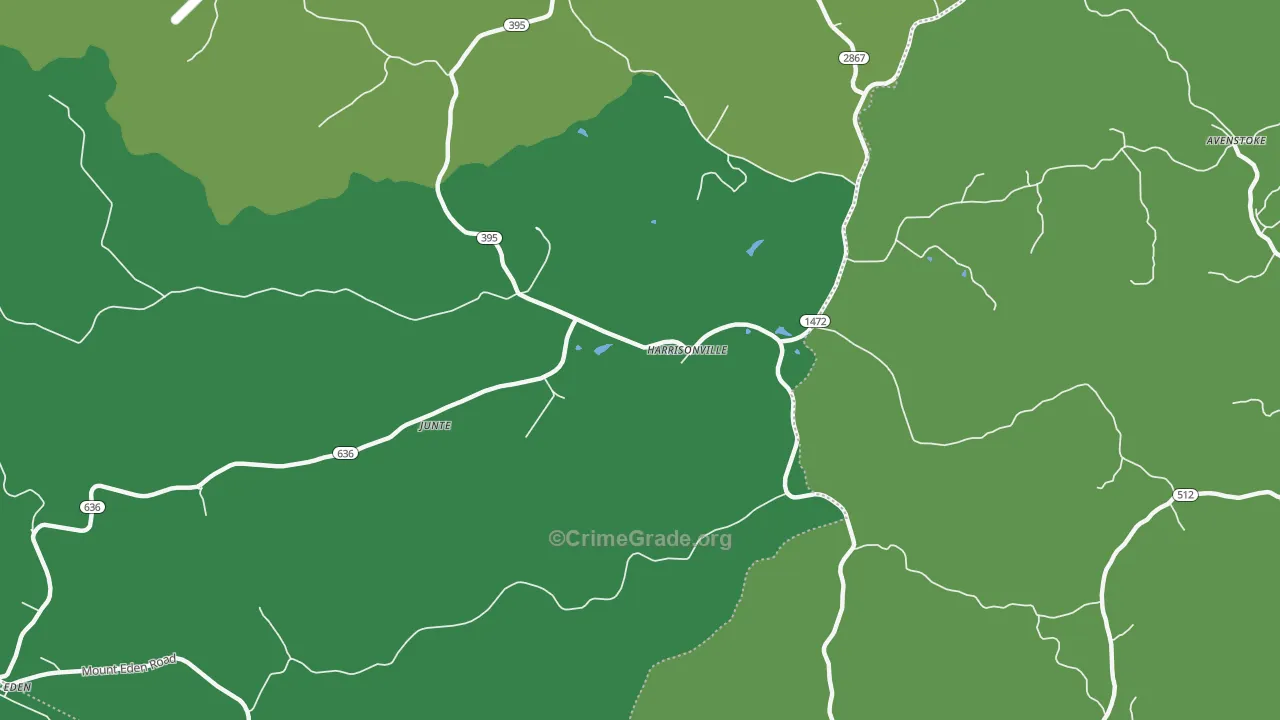 Harrisonville, KY Map of Vandalism Rates