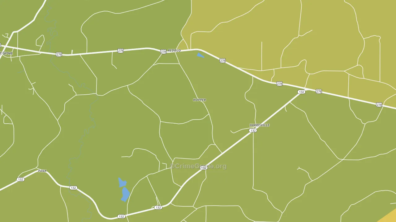 Harrisville, AL Map of Vandalism Rates